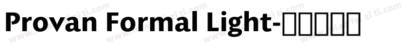 Provan Formal Light字体转换